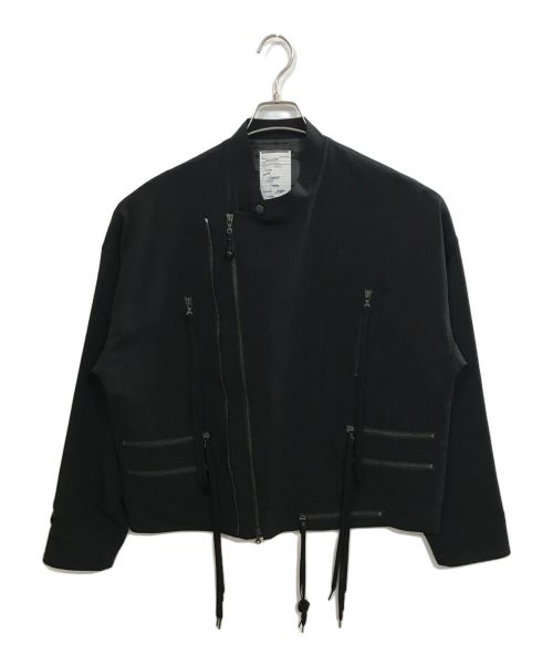 SHAREEF（シャリーフ）SHAREEF (シャリーフ) PLAIN WEAVE ZIP BLOUSON ブラック サイズ:2の古着・服飾アイテム