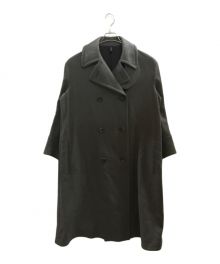 THE RERACS（ザ リラクス）の古着「DOUBLE BREASTED FLOATED SHOULDER COAT」｜ブラック