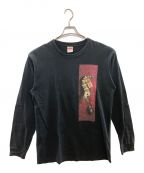 SUPREMEシュプリーム）の古着「17SS Mike Hill Snake Trap L/S Tee」｜ブラック×レッド