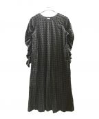 sara mallikaサラマリカ）の古着「Cotton Cut Jacquard Gather Dress」｜グレー