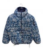 SUPREMEシュプリーム）の古着「Micro Down Half Zip Hooded Pullover Blue Paisley」｜ネイビー