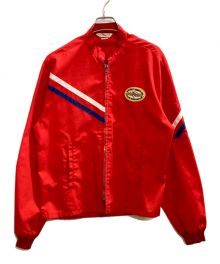 FLIGHT APPAREL INC（フライト アパレル インク）の古着「70s Flight Apparel Aircraft Owners & Pilots Windbreaker」｜レッド