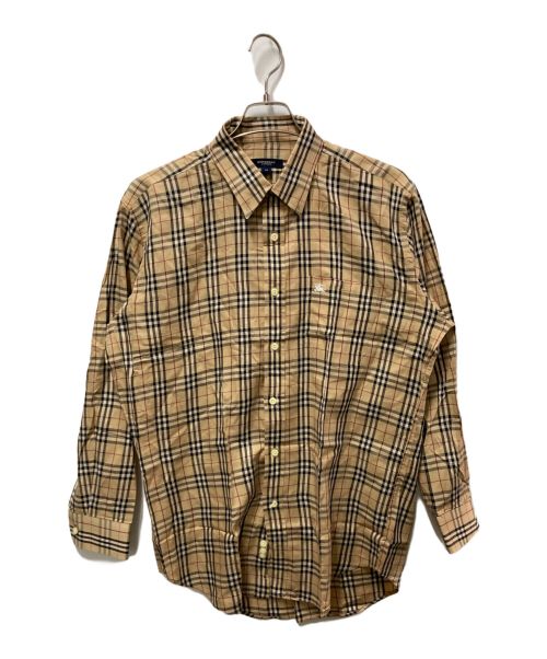 BURBERRY LONDON（バーバリーロンドン）BURBERRY LONDON (バーバリーロンドン) ノヴァチェックL/Sシャツ ベージュ サイズ:Ｍの古着・服飾アイテム