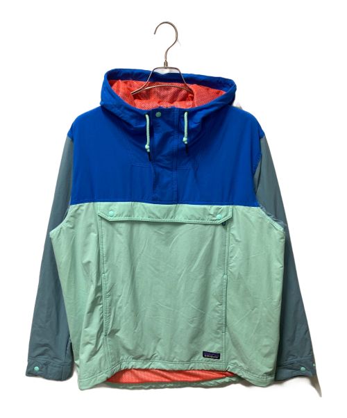 Patagonia（パタゴニア）Patagonia (パタゴニア) アノラックパーカー ブルー×グリーン サイズ:Ｌの古着・服飾アイテム