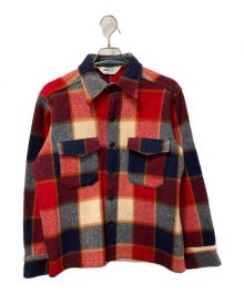 WOOLRICH（ウールリッチ）の古着「ウールCPOシャツジャケット」｜レッド×ネイビー