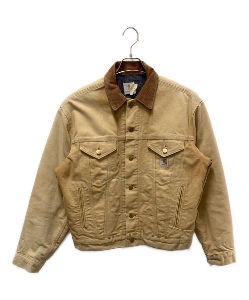 CarHartt（カーハート）CarHartt (カーハート) 裏地ブランケットトラッカージャケット ベージュ サイズ:Ｍの古着・服飾アイテム