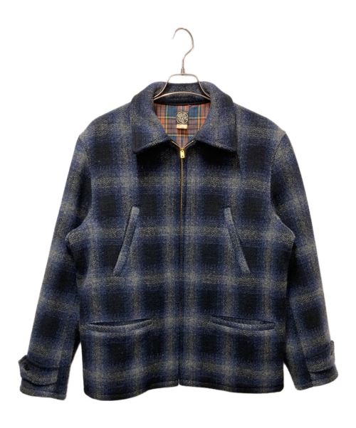 SUGAR CANE（シュガーケーン）SUGAR CANE (シュガーケーン) 21oz.WOOL CHECK SPORTS JACKET ブルー×ブラック サイズ:Ｍの古着・服飾アイテム