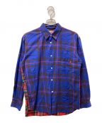 COMME des GARCONS SHIRT×SUPREMEコムデギャルソンシャツ×シュプリーム）の古着「ドッキングチェックシャツ」｜ブルー×レッド