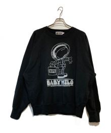 A BATHING APE（アベイシングエイプ）の古着「ASTRONAUTS MILO RELAXED FIT CREWNECK SWEATSHIRT　002SWK701001F」｜ブラック