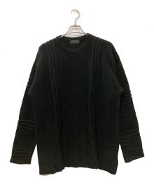 s'yte（サイト）の古着「BULKY WOOL 3D PULLOVER KNIT」｜ブラック