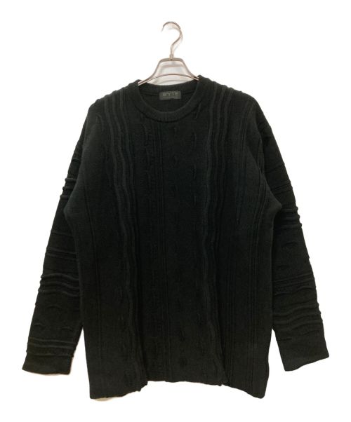 s'yte（サイト）s'yte (サイト) BULKY WOOL 3D PULLOVER KNIT ブラック サイズ:3の古着・服飾アイテム