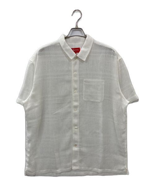 SUPREME（シュプリーム）SUPREME (シュプリーム) Mesh Stripe S/S Shirt　23SS ホワイト サイズ:XLの古着・服飾アイテム