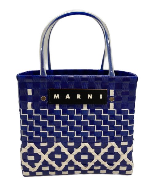 MARNI（マルニ）MARNI (マルニ) MARKET MINI BASKET BAGハンドバッグ ブルーの古着・服飾アイテム