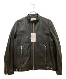 MAISON SPECIAL（メゾンスペシャル）の古着「Dress-Fit Sheep Leather Single Rider Jacket」｜ブラック