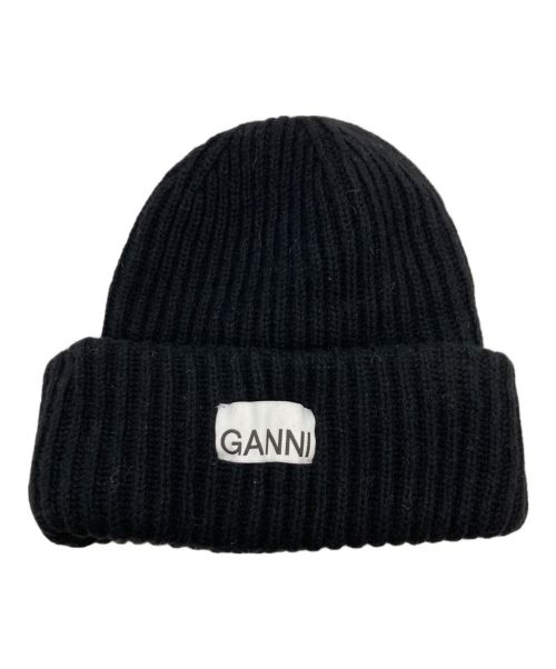 GANNI（ガニー）GANNI (ガニー) ニット帽 ブラックの古着・服飾アイテム