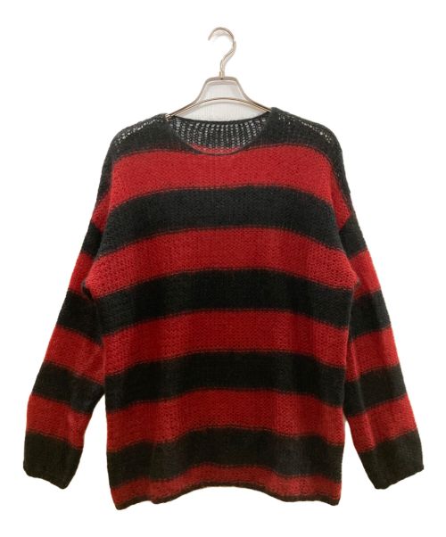 CHORD NUMBER EIGHT（コードナンバーエイト）CHORD NUMBER EIGHT (コードナンバーエイト) MOHAIR KNIT レッド×ブラック サイズ:Ｌの古着・服飾アイテム