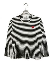 PLAY COMME des GARCONS（プレイ コムデギャルソン）の古着「ボーダーカットソー」｜ホワイト×ブラック