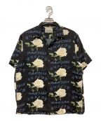 WACKO MARIAワコマリア）の古着「ローズアロハシャツ　21SS HAWAIIAN SHIRT S/S TYPE-3」｜ブラック