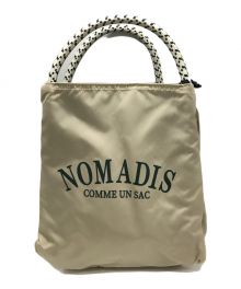 BEAUTY&YOUTH×NOMADIS（ビューティーアンドユース×ノマディス）の古着「ハンドバッグ　1832-599-6198　ビューティーアンドユース　ノマディス　」｜ベージュ×グリーン