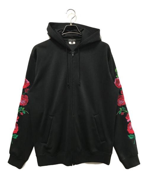 COMME des GARCONS HOMME PLUS（コムデギャルソンオムプリュス）COMME des GARCONS HOMME PLUS (コムデギャルソンオムプリュス) ROSES EMBROIDERY ZIP ブラック サイズ:XLの古着・服飾アイテム