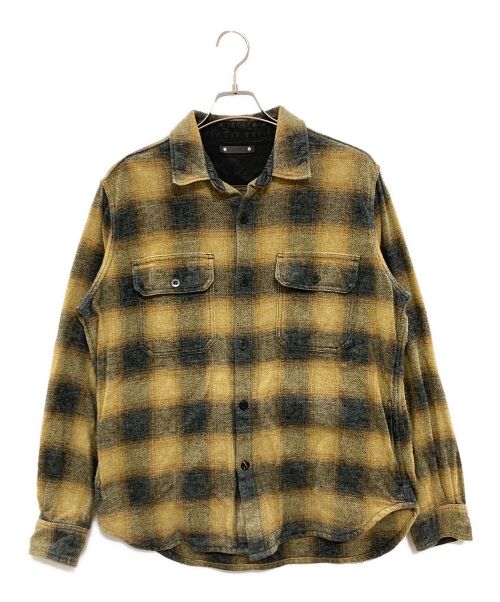 MINEDENIM（マインデニム）MINEDENIM (マインデニム) オンブレチェックシャツ　Ombre Check Flannel CPO SH イエロー サイズ:2の古着・服飾アイテム