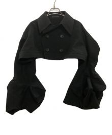 YOHJI YAMAMOTO（ヨウジヤマモト）の古着「W/C CHINO BOX D SLEEVES DOUBLE F SHORT JACKET」｜ブラック