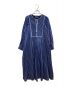 ne quittez pas（ヌキテパ）の古着「Cotton Voile Stripe Gather Dress」｜ブルー