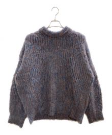 MAISON SPECIAL（メゾンスペシャル）の古着「Mourine Brushed Kid Mohair Crew Neck Knit Pullover」｜パープル