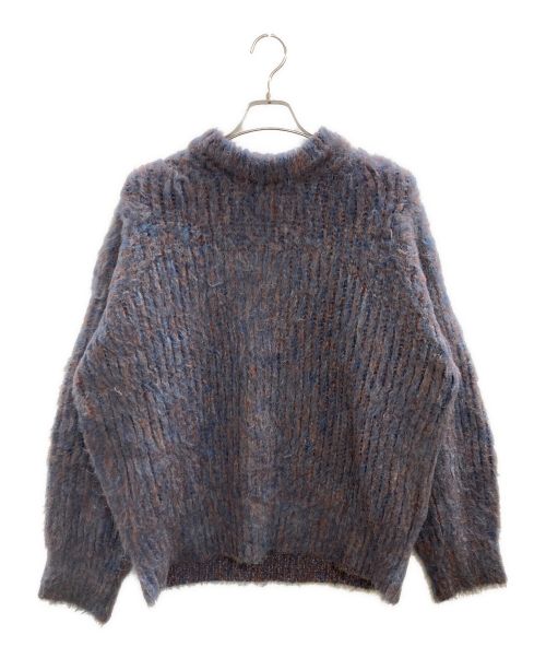 MAISON SPECIAL（メゾンスペシャル）MAISON SPECIAL (メゾンスペシャル) Mourine Brushed Kid Mohair Crew Neck Knit Pullover パープル サイズ:1の古着・服飾アイテム