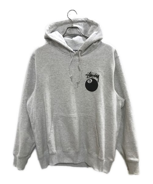 stussy（ステューシー）stussy (ステューシー) 8 ball hoodie グレー サイズ:Ｍの古着・服飾アイテム