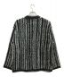 MAISON SPECIAL (メゾンスペシャル) Irregular Inlay Knitting Prime-Over Crew Neck Knit Pullover ブルー×ブラック サイズ:01：9000円