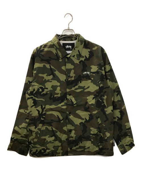 stussy（ステューシー）stussy (ステューシー) Camo Cruize Coach カーキ×ブラウン サイズ:XLの古着・服飾アイテム