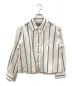 MARGARET HOWELL（マーガレットハウエル）の古着「BOLD STRIPE COTTON LINEN　24SS　578-4153012」｜ホワイト×ブルー