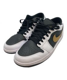 NIKE（ナイキ）の古着「ローカットスニーカー　Air Jordan 1 Low "White/Metallic Gold/Black"」｜ホワイト×ゴールド