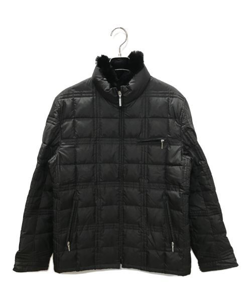 BURBERRY LONDON（バーバリーロンドン）BURBERRY LONDON (バーバリーロンドン) ラビットファーダウンジャケット　BMP11-722-09　三陽商会 ブラック サイズ:Ｍの古着・服飾アイテム