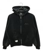 shottショット）の古着「LADY WITH DRAGON QUILTED COMBI. ZIP HOODED SWEAT」｜ブラック