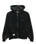 shott（ショット）の古着「LADY WITH DRAGON QUILTED COMBI. ZIP HOODED SWEAT」｜ブラック