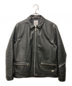 CRIMIEクライミー）の古着「SINGLE RIDERS LEATHER JACKET」｜ブラック