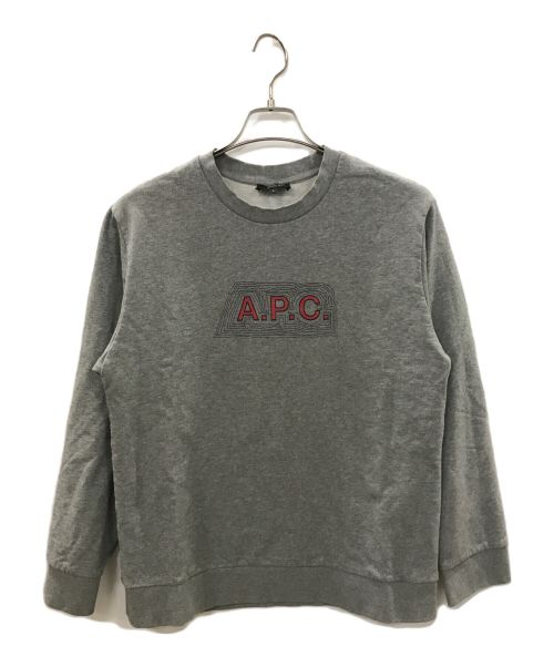 A.P.C.（アーペーセー）A.P.C. (アーペーセー) ロゴスウェット グレー サイズ:L (US 10)の古着・服飾アイテム