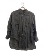 L'EQUIPEレキップ）の古着「リネンシャツ」｜ブラック