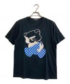 UNDERCOVERアンダーカバー）の古着「目隠しベアプリントTシャツ」｜ブラック