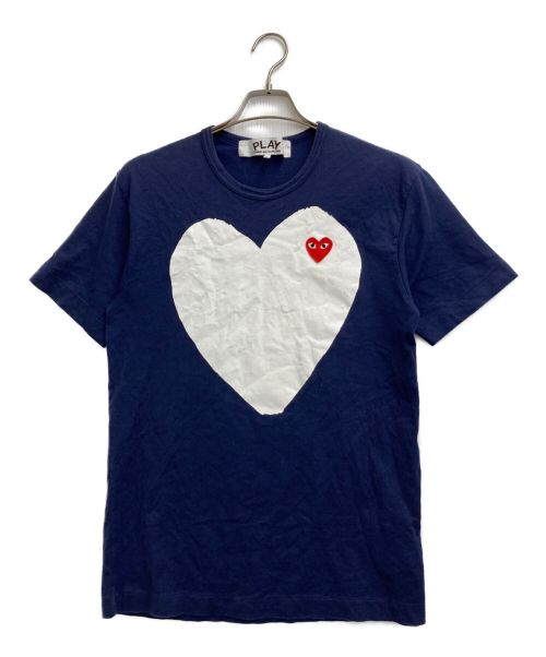 PLAY COMME des GARCONS（プレイ コムデギャルソン）PLAY COMME des GARCONS (プレイ コムデギャルソン) プリントTシャツ ネイビー サイズ:Lの古着・服飾アイテム