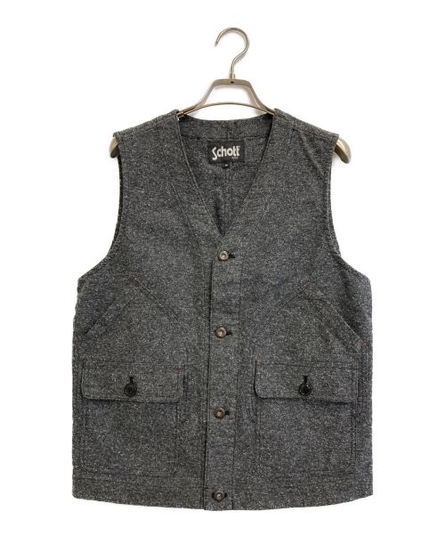 Schott（ショット）Schott (ショット) JAZZNEP HUNTING VEST グレー サイズ:Mの古着・服飾アイテム