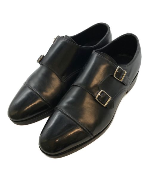 JOHN LOBB（ジョンロブ）JOHN LOBB (ジョンロブ) ダブルモンク ストラップシューズ ブラック サイズ:26cmの古着・服飾アイテム