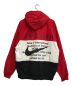 NIKE (ナイキ) SWOOSH HOODY WOVEN JACKET ホワイト×ブラック×レッド サイズ:M：3980円