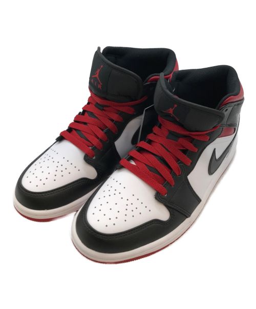 NIKE（ナイキ）NIKE (ナイキ) AIR JORDAN 1 MID ホワイト×レッド×ブラック サイズ:26.5cm 未使用品の古着・服飾アイテム