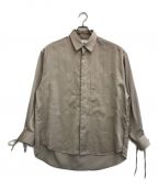 taupeトープ）の古着「Satin Loose String Shirts」｜ベージュ