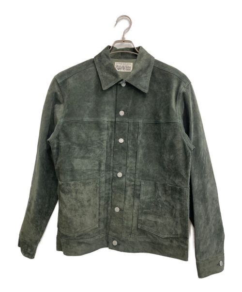 WACKO MARIA（ワコマリア）WACKO MARIA (ワコマリア) SUEDE TRUCKER JACKET グリーン サイズ:Lの古着・服飾アイテム