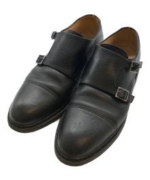 PARABOOT（パラブーツ）の古着「ダブルモンクストラップシューズ」｜ブラック