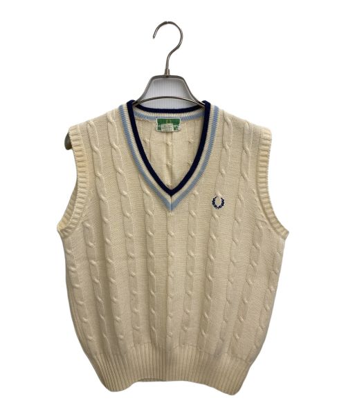 FRED PERRY（フレッドペリー）FRED PERRY (フレッドペリー) 80'sニットベスト ホワイト サイズ:Mの古着・服飾アイテム